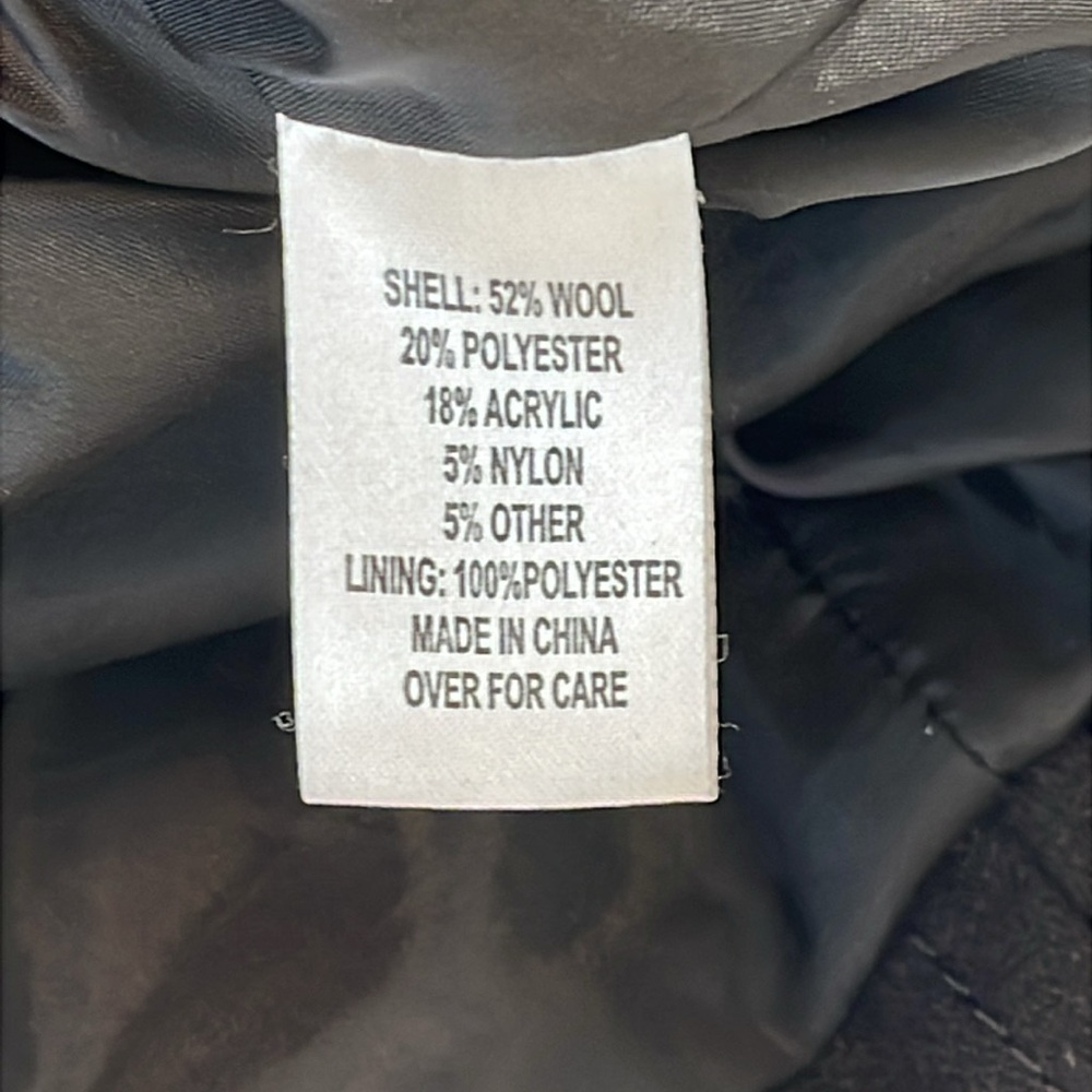 MARVIN RICHARDS NEW YORK WOMENS SIZE S Stylish Black Peacoat - Picture 6 of 8